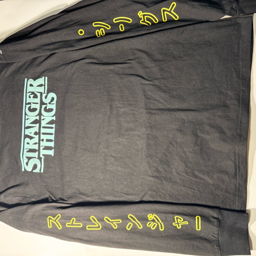 Stranger Things Black Long Sleeve Shirt